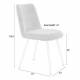 Duo d’Assises Fijs Woody Lot de 2 Chaises de Tables en Tissu Blanc Cassé Fauteuils de Repas 47x61x83,6cm