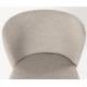 Lot de 2 Chaises Guus Woody Fauteuils de Repas Acier et Tissu Beige Duo d’Assises de Table 53x54x77cm
