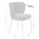 Lot de 2 Chaises Guus Woody Fauteuils de Repas Acier et Tissu Beige Duo d’Assises de Table 53x54x77cm