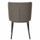 Duo de Chaises Guus Woody Fauteuils de Repas Acier et Tissu Marron Lot de 2 Assises de Table 53x54x77cm