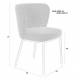 Duo de Chaises Guus Woody Fauteuils de Repas Acier et Tissu Marron Lot de 2 Assises de Table 53x54x77cm