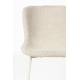 Duo de Chaises Marion Woody Fauteuils de Table Tissu Blanc Cassé et Acier Assises de Repas 50x60,5x79cm