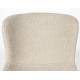 Duo de Chaises Marion Woody Fauteuils de Table Tissu Blanc Cassé et Acier Assises de Repas 50x60,5x79cm