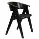 Fauteuil Ndsm Zuiver Assise Design Bois et Tissu Chaise Tendance Full Black 54x59x79cm