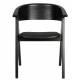 Fauteuil Ndsm Zuiver Assise Design Bois et Tissu Chaise Tendance Full Black 54x59x79cm
