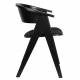 Fauteuil Ndsm Zuiver Assise Design Bois et Tissu Chaise Tendance Full Black 54x59x79cm