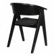 Fauteuil Ndsm Zuiver Assise Design Bois et Tissu Chaise Tendance Full Black 54x59x79cm