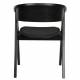 Fauteuil Ndsm Zuiver Assise Design Bois et Tissu Chaise Tendance Full Black 54x59x79cm
