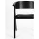 Fauteuil Ndsm Zuiver Assise Design Bois et Tissu Chaise Tendance Full Black 54x59x79cm
