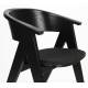 Fauteuil Ndsm Zuiver Assise Design Bois et Tissu Chaise Tendance Full Black 54x59x79cm