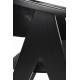 Fauteuil Ndsm Zuiver Assise Design Bois et Tissu Chaise Tendance Full Black 54x59x79cm