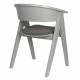 Fauteuil Ndsm Zuiver Assise Design Bois et Tissu à Bouclette Gris Chaise Tendance 54x59x79cm