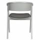 Fauteuil Ndsm Zuiver Assise Design Bois et Tissu à Bouclette Gris Chaise Tendance 54x59x79cm