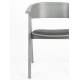 Fauteuil Ndsm Zuiver Assise Design Bois et Tissu à Bouclette Gris Chaise Tendance 54x59x79cm