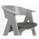 Fauteuil Ndsm Zuiver Assise Design Bois et Tissu à Bouclette Gris Chaise Tendance 54x59x79cm