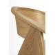 Assise Design Ndsm Zuiver Fauteuil Bois de Chêne et Tissu à Bouclette Blanc Chaise Tendance 54x59x79cm