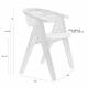 Assise Design Ndsm Zuiver Fauteuil Bois de Chêne et Tissu à Bouclette Blanc Chaise Tendance 54x59x79cm