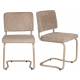Lot de 2 Chaises Ridge Kink Soft Zuiver Sièges Assises de Table Total Look Beige 48x50x85cm