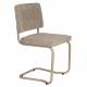 Lot de 2 Chaises Ridge Kink Soft Zuiver Sièges Assises de Table Total Look Beige 48x50x85cm