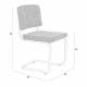 Lot de 2 Chaises Ridge Kink Soft Zuiver Sièges Assises de Table Total Look Beige 48x50x85cm