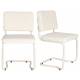Lot de 2 Chaises Ridge Kink Soft Zuiver Sièges Assises de Table Total Look Blanc Cassé 48x50x85cm