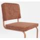 Lot de 2 Chaises Ridge Kink Soft Zuiver Sièges Assises de Table Total Look Terracotta 48x50x85cm