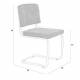 Lot de 2 Chaises Ridge Kink Soft Zuiver Sièges Assises de Table Total Look Terracotta 48x50x85cm