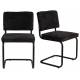 Lot de 2 Chaises Ridge Soft Black Zuiver Sièges Assises de Table Total Look Noir 48x50x85cm