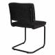 Lot de 2 Chaises Ridge Soft Black Zuiver Sièges Assises de Table Total Look Noir 48x50x85cm