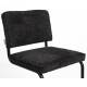 Lot de 2 Chaises Ridge Soft Black Zuiver Sièges Assises de Table Total Look Noir 48x50x85cm