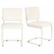Lot de 2 Chaises Ridge Soft Zuiver Sièges Assises de Table Total Look Blanc Cassé 48x50x85cm