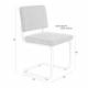 Lot de 2 Chaises Ridge Soft Zuiver Sièges Assises de Table Total Look Blanc Cassé 48x50x85cm