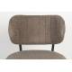 Lot de 2 Chaises Sanne Woody Duo de Fauteuils Acier Noir et Tissu Marron Assises 56x64x64cm