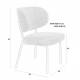 Lot de 2 Chaises Sanne Woody Duo de Fauteuils Acier Noir et Tissu Marron Assises 56x64x64cm