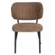 Lot de 2 Chaises Sanne Woody Duo de Fauteuils Acier Noir et Tissu Orange Assises 56x64x64cm