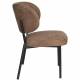 Lot de 2 Chaises Sanne Woody Duo de Fauteuils Acier Noir et Tissu Orange Assises 56x64x64cm
