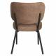 Lot de 2 Chaises Sanne Woody Duo de Fauteuils Acier Noir et Tissu Orange Assises 56x64x64cm