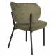 Duo d’Assises de Repas Sanne Woody Lot de 2 Fauteuils Acier Noir et Tissu Vert Chaise 56x64x64cm
