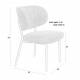 Duo d’Assises de Repas Sanne Woody Lot de 2 Fauteuils Acier Noir et Tissu Vert Chaise 56x64x64cm