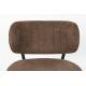Fauteuil de Salon Sanne Woody Siège Acier Noir et Tissu Orange Assise Basse 62x72x76cm