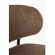 Fauteuil de Salon Sanne Woody Siège Acier Noir et Tissu Orange Assise Basse 62x72x76cm