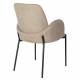 Lot de 2 Chaises Tjarda Woody Duo d’Assises Acier et Tissu Marron Fauteuil de Repas 57,5x60x85cm