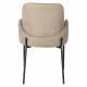 Lot de 2 Chaises Tjarda Woody Duo d’Assises Acier et Tissu Marron Fauteuil de Repas 57,5x60x85cm