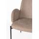 Lot de 2 Chaises Tjarda Woody Duo d’Assises Acier et Tissu Marron Fauteuil de Repas 57,5x60x85cm