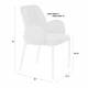 Lot de 2 Chaises Tjarda Woody Duo d’Assises Acier et Tissu Marron Fauteuil de Repas 57,5x60x85cm