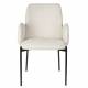 Lot de 2 Chaises Tjarda Woody Duo d’Assises Acier et Tissu Taupe Fauteuil de Repas 57,5x60x85cm