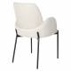 Lot de 2 Chaises Tjarda Woody Duo d’Assises Acier et Tissu Taupe Fauteuil de Repas 57,5x60x85cm