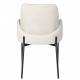Lot de 2 Chaises Tjarda Woody Duo d’Assises Acier et Tissu Taupe Fauteuil de Repas 57,5x60x85cm