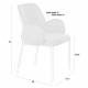 Lot de 2 Chaises Tjarda Woody Duo d’Assises Acier et Tissu Taupe Fauteuil de Repas 57,5x60x85cm