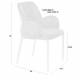 Lot de 2 Fauteuils de Repas Tjarda Woody Duo d’Assises Acier et Tissu Rose Poudré 57,5x60x85cm